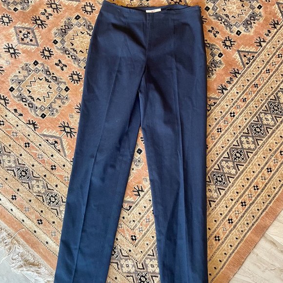 Leggiadro Pants - Leggiadro Navy Pants Size 8 Side Zipper